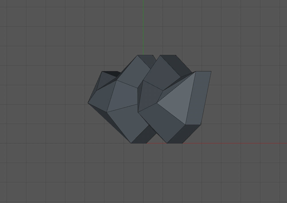 Low poly moustache pair of rocks 3D print model_4