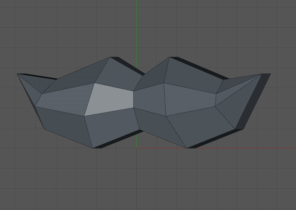 Low poly moustache pair of rocks 3D print model_3