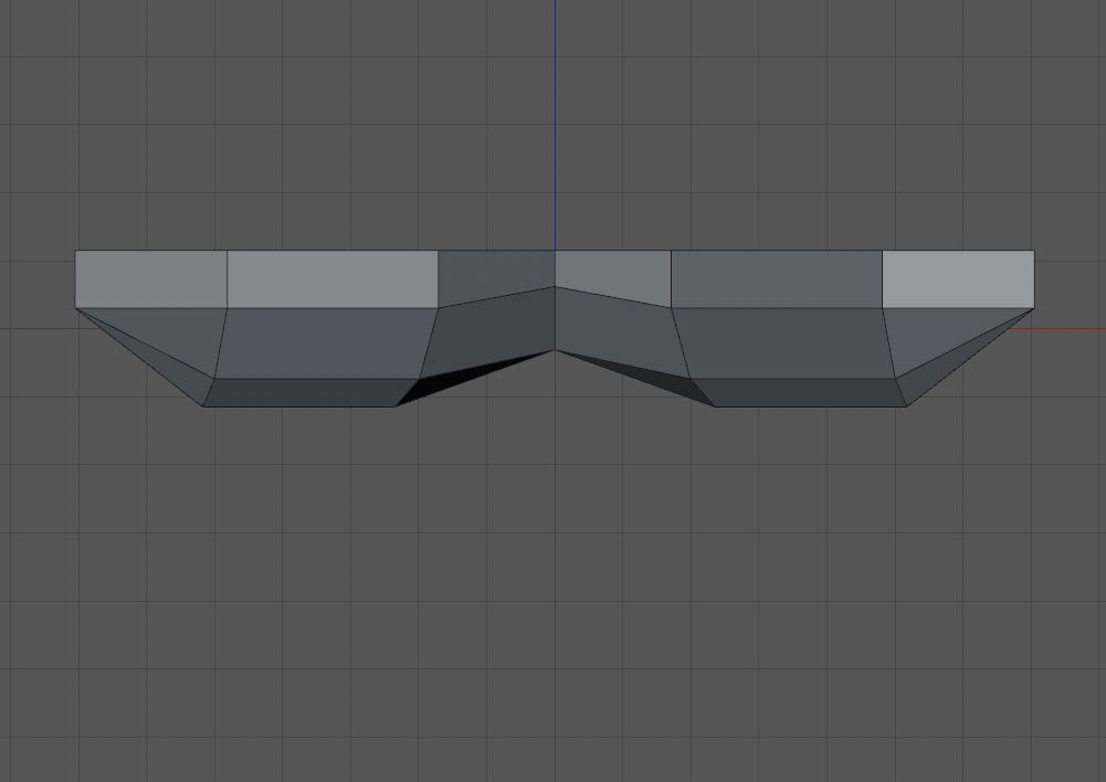 Low poly moustache pair of rocks 3D print model_6