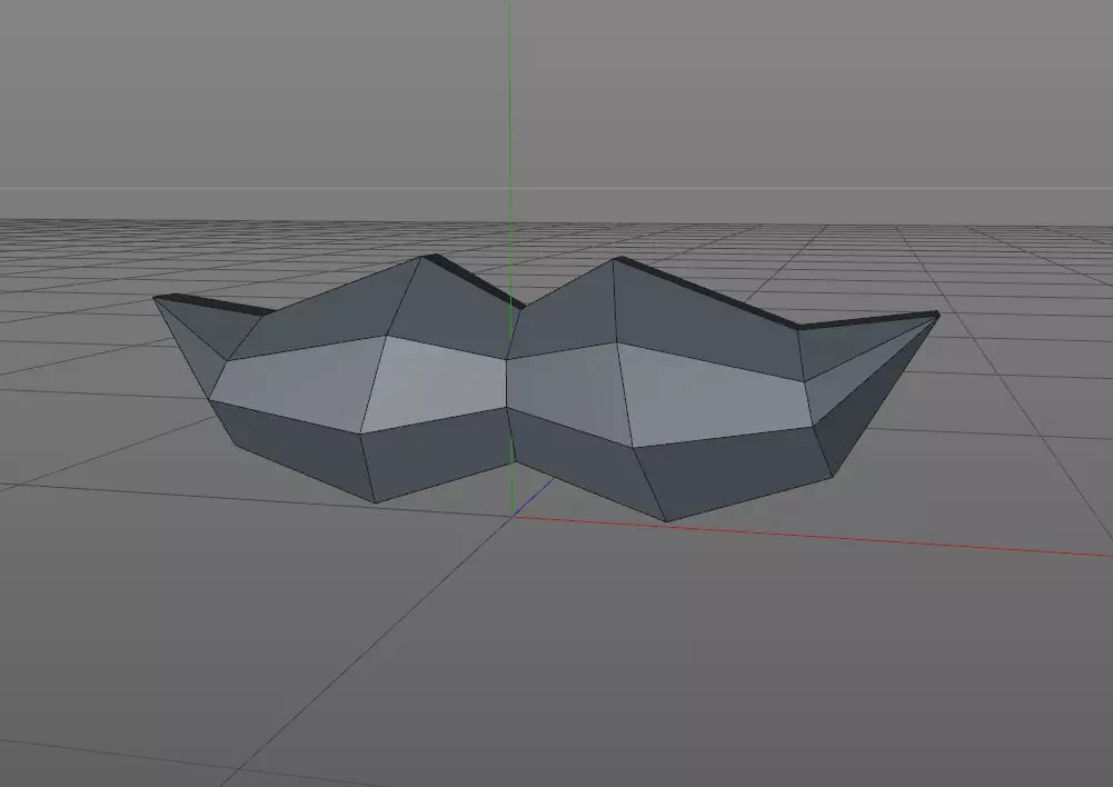 Low poly moustache pair of rocks 3D print model_0