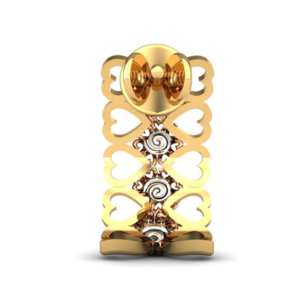 Heart Women Earrings 3dm STL FBX OBJ Render Details 3D print model_8