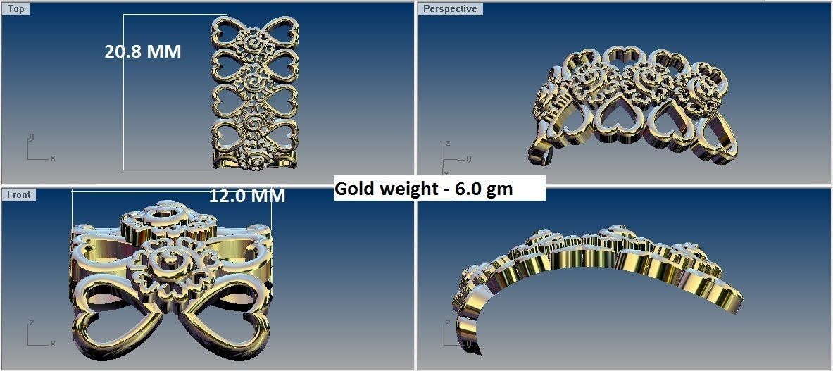 Heart Women Earrings 3dm STL FBX OBJ Render Details 3D print model_10