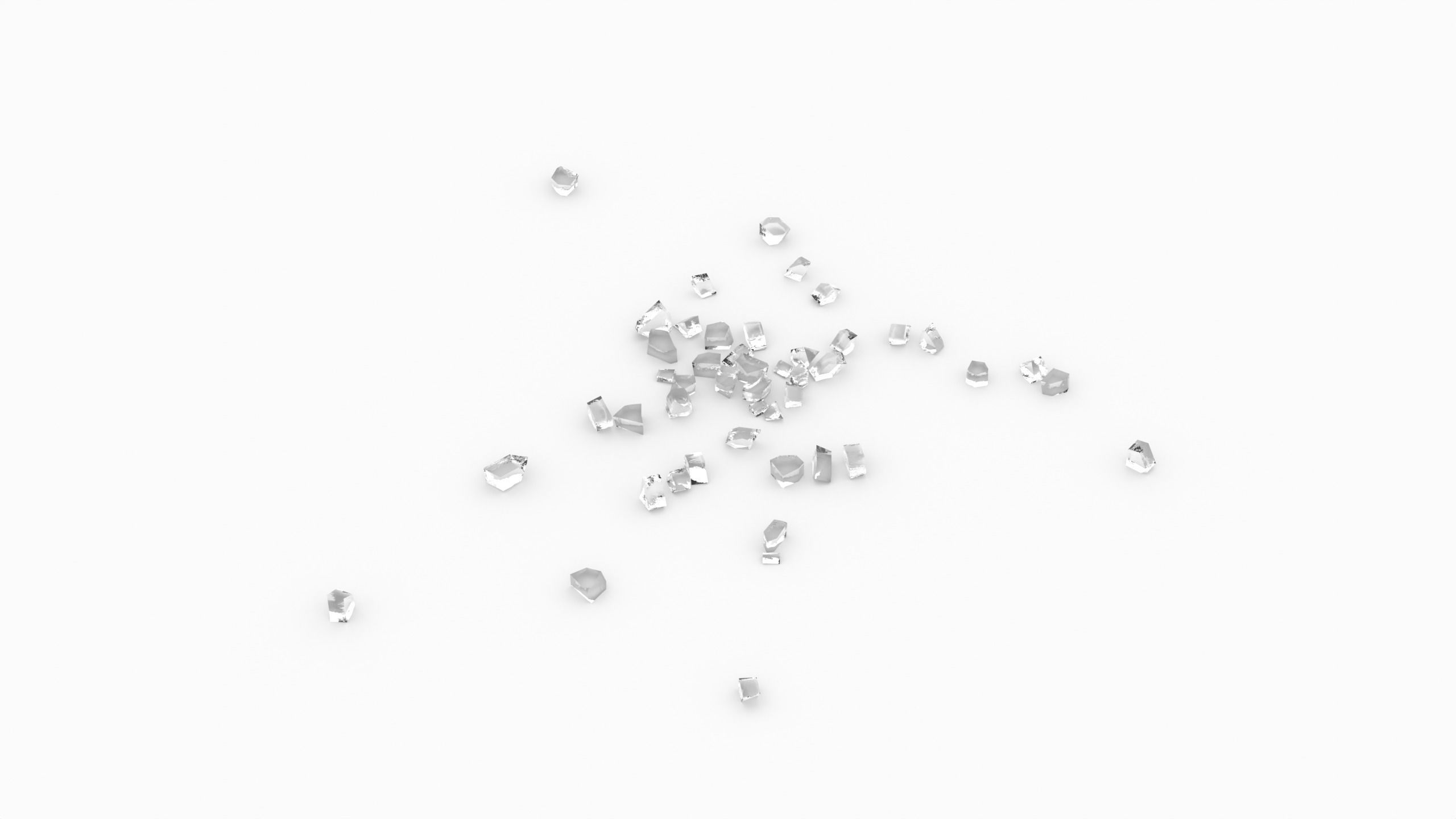 Broken Glass Debris - Small Low-poly 3D model_4