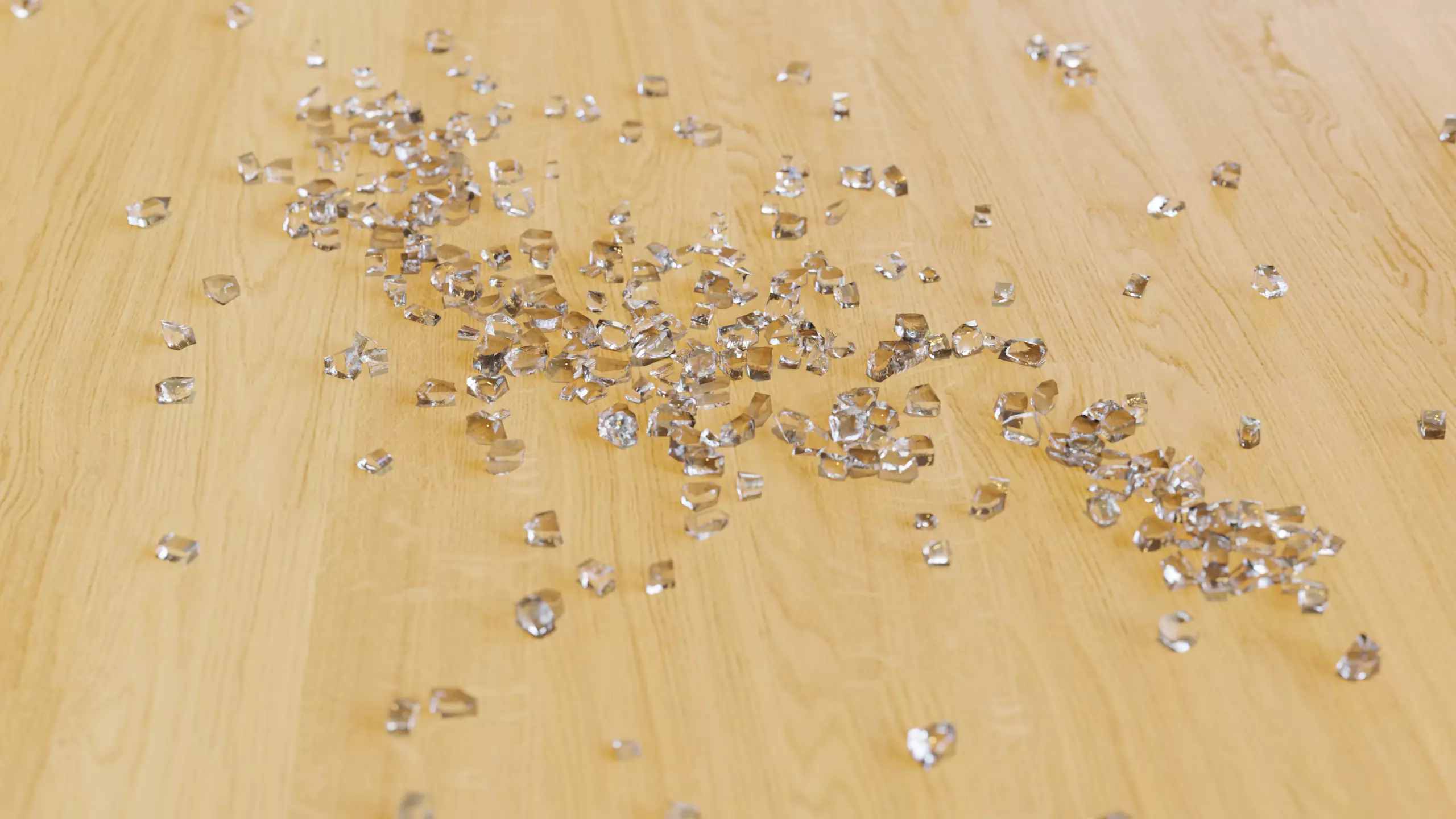 Broken Glass Debris - Small Low-poly 3D model_0