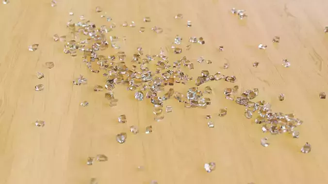Broken Glass Debris - Small Low-poly 3D model