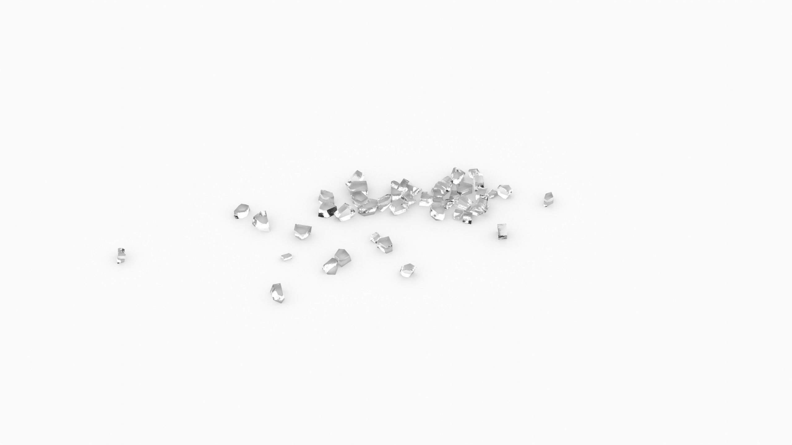 Broken Glass Debris - Small Low-poly 3D model_5