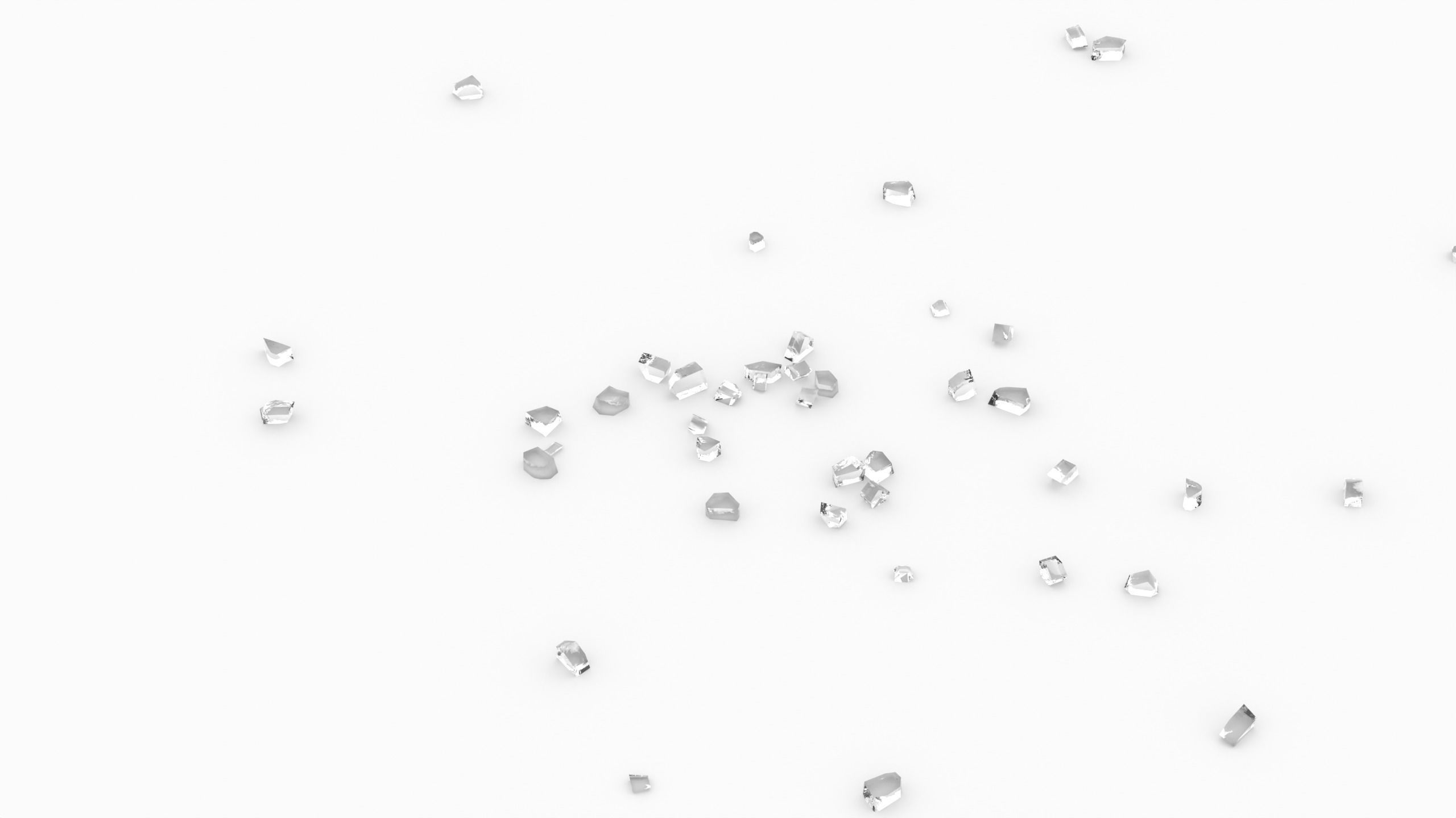 Broken Glass Debris - Small Low-poly 3D model_7