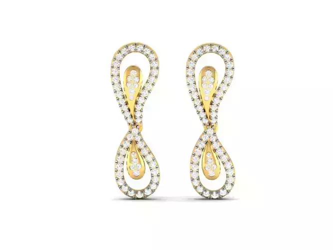 Women Earrings 3dm STL FBX OBJ Render Details