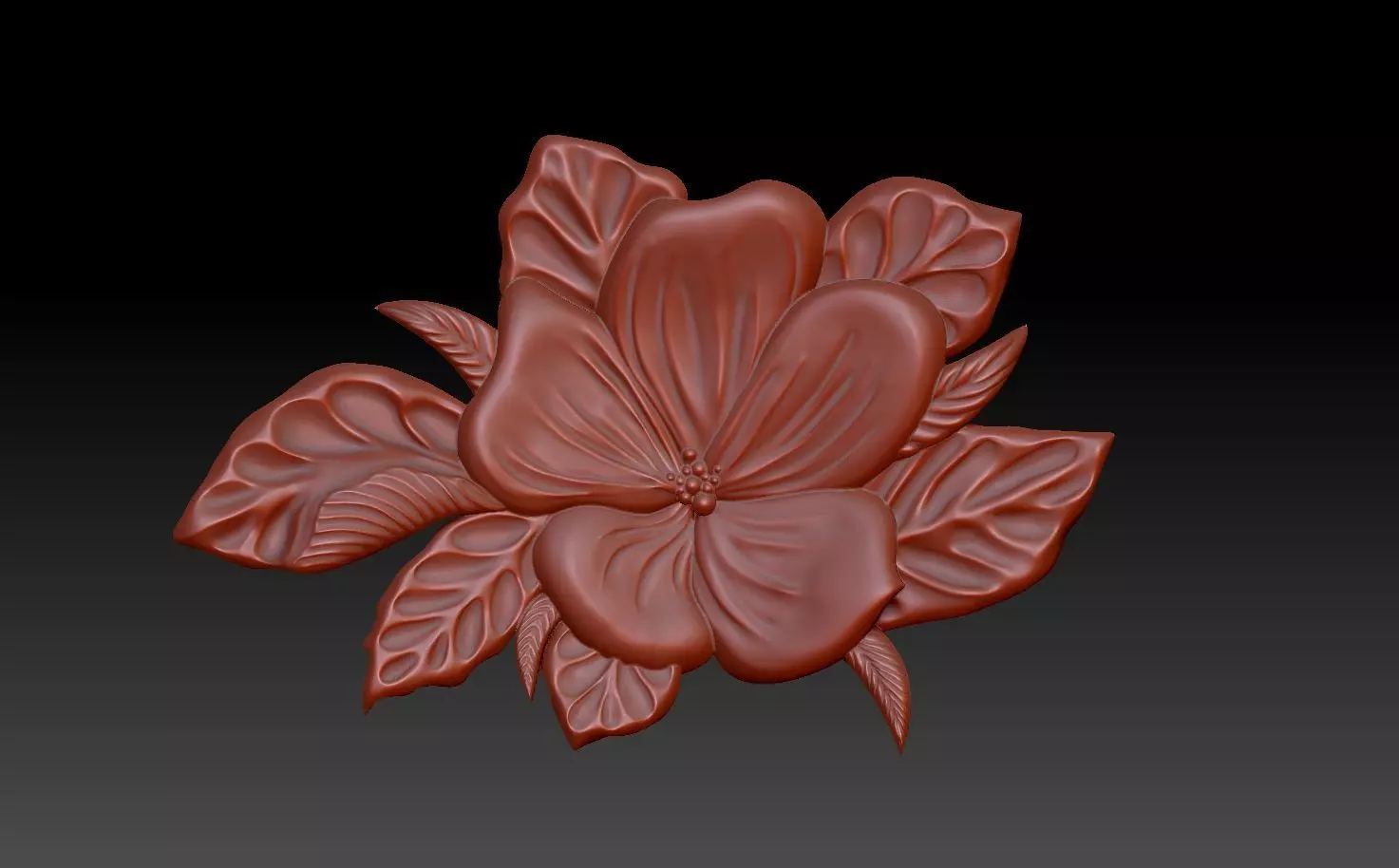 Decor with flowers 3D print model