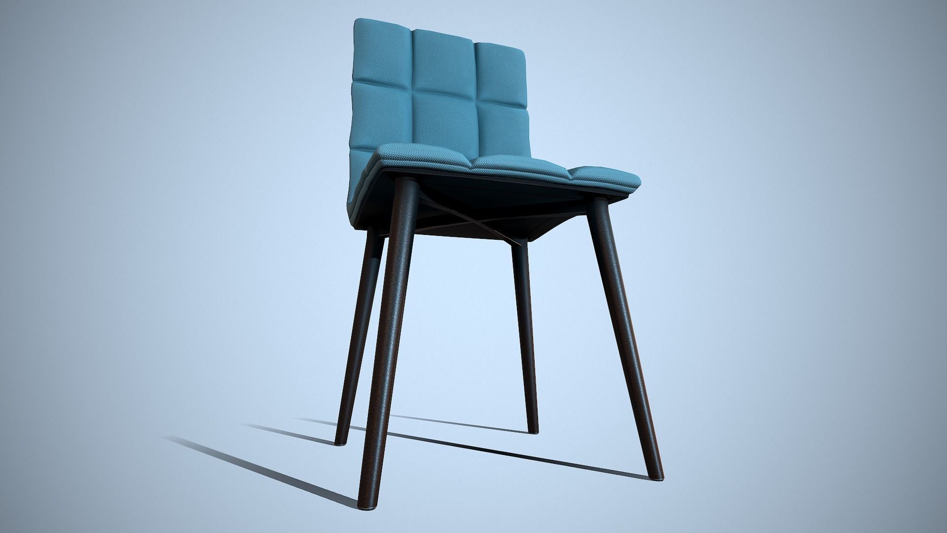Modern dining chair Free low-poly 3D model_6