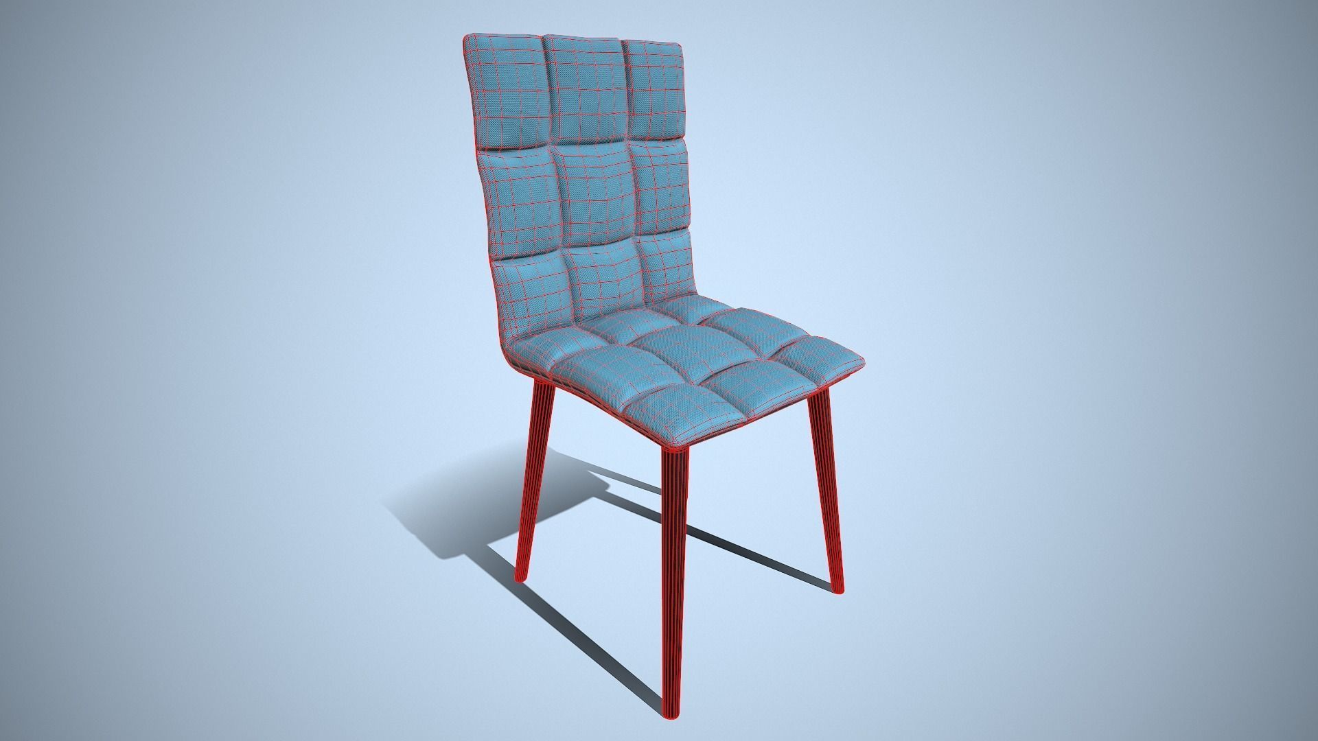 Modern dining chair Free low-poly 3D model_9