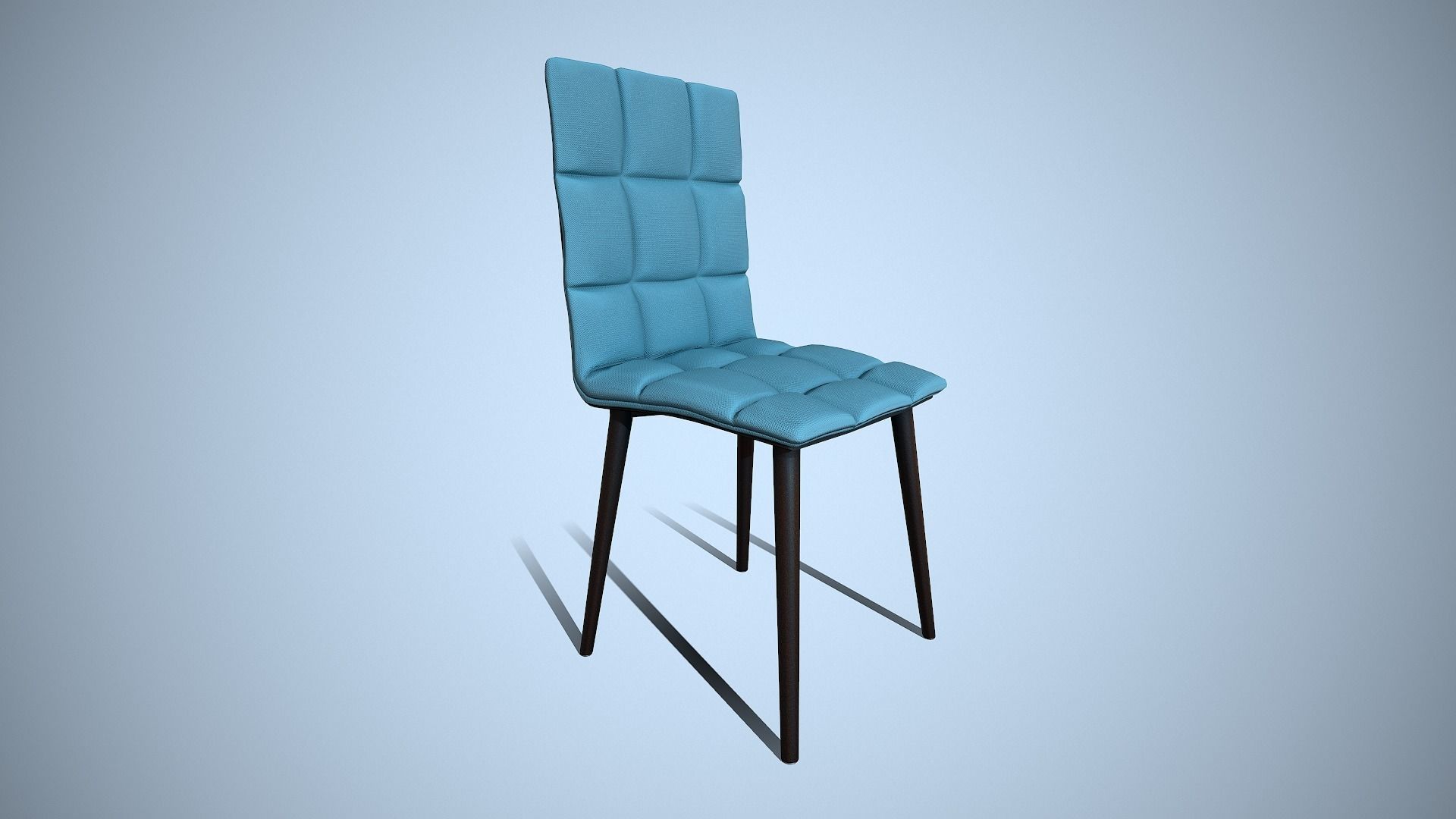 Modern dining chair Free low-poly 3D model_3