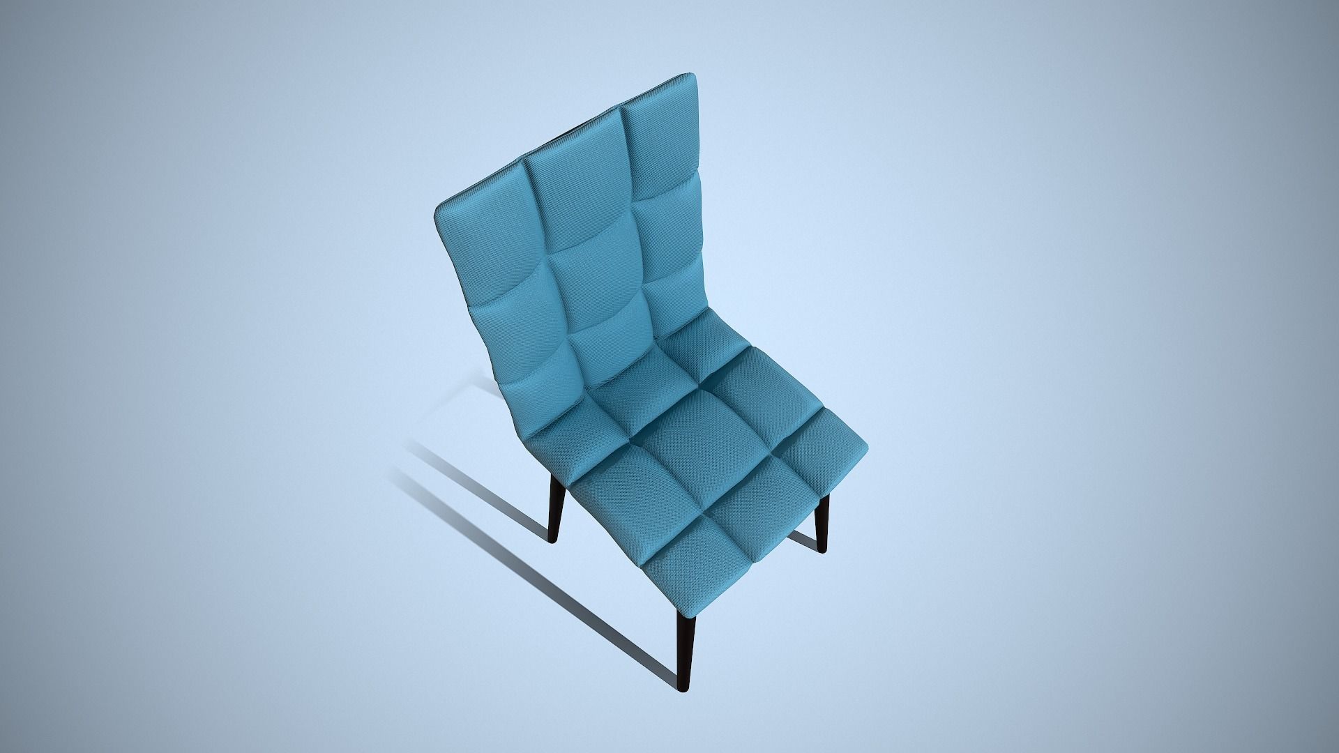 Modern dining chair Free low-poly 3D model_5