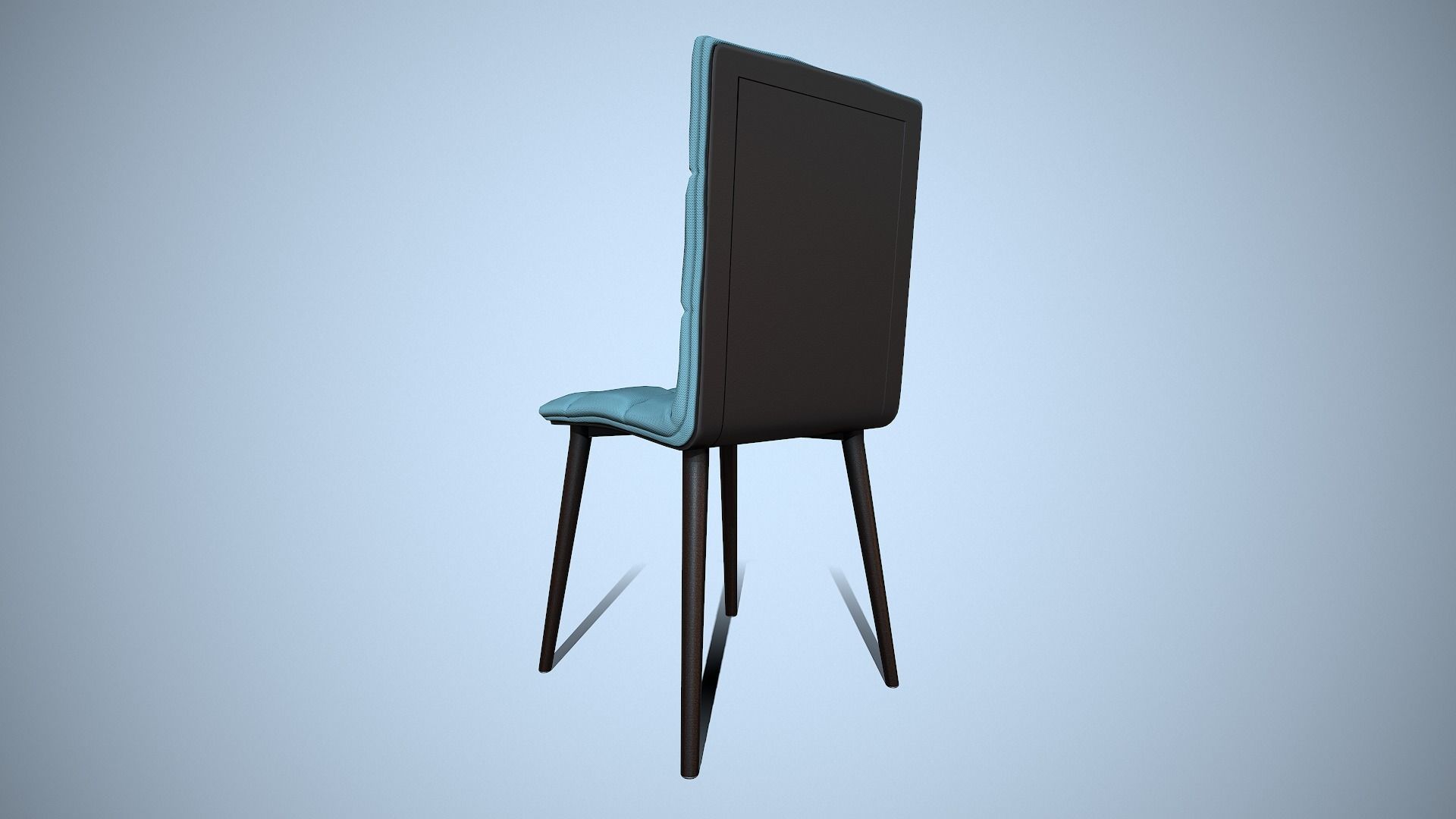 Modern dining chair Free low-poly 3D model_4
