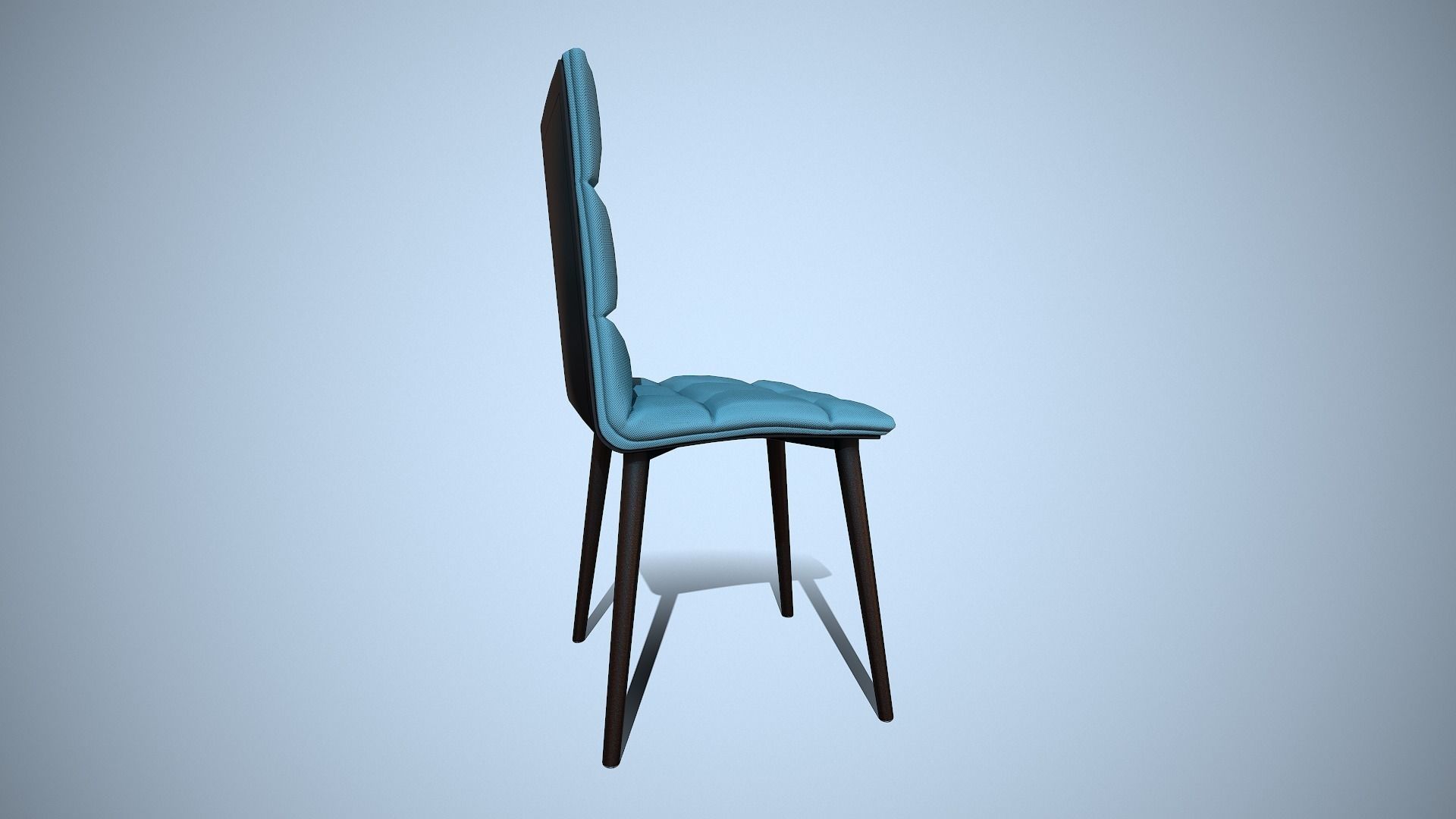 Modern dining chair Free low-poly 3D model_8