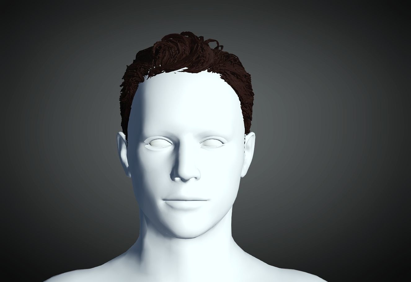 3D Hair style for Man 43 3D model 3D model 3D print model_2