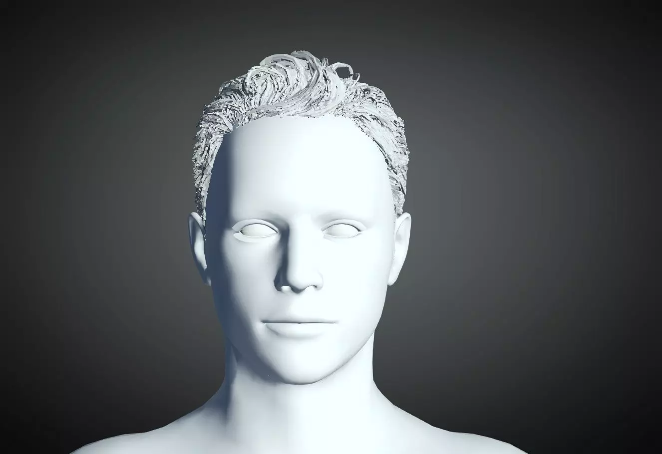 3D Hair style for Man 43 3D model 3D model 3D print model_0