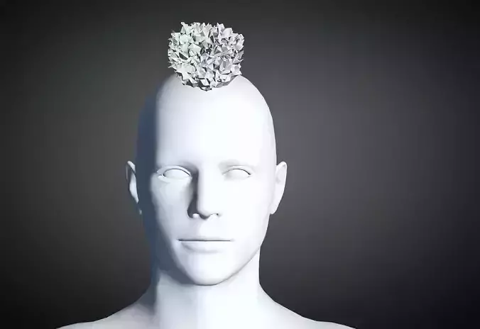 3D Hair style for Man 44 3D model 3D model