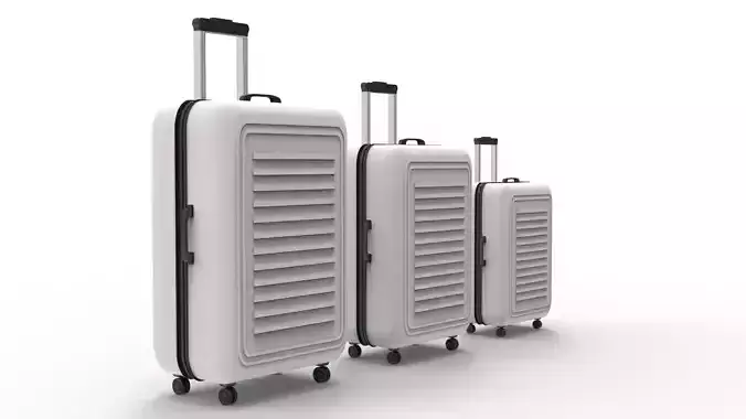 SUITCASE-WHITE two suitcases