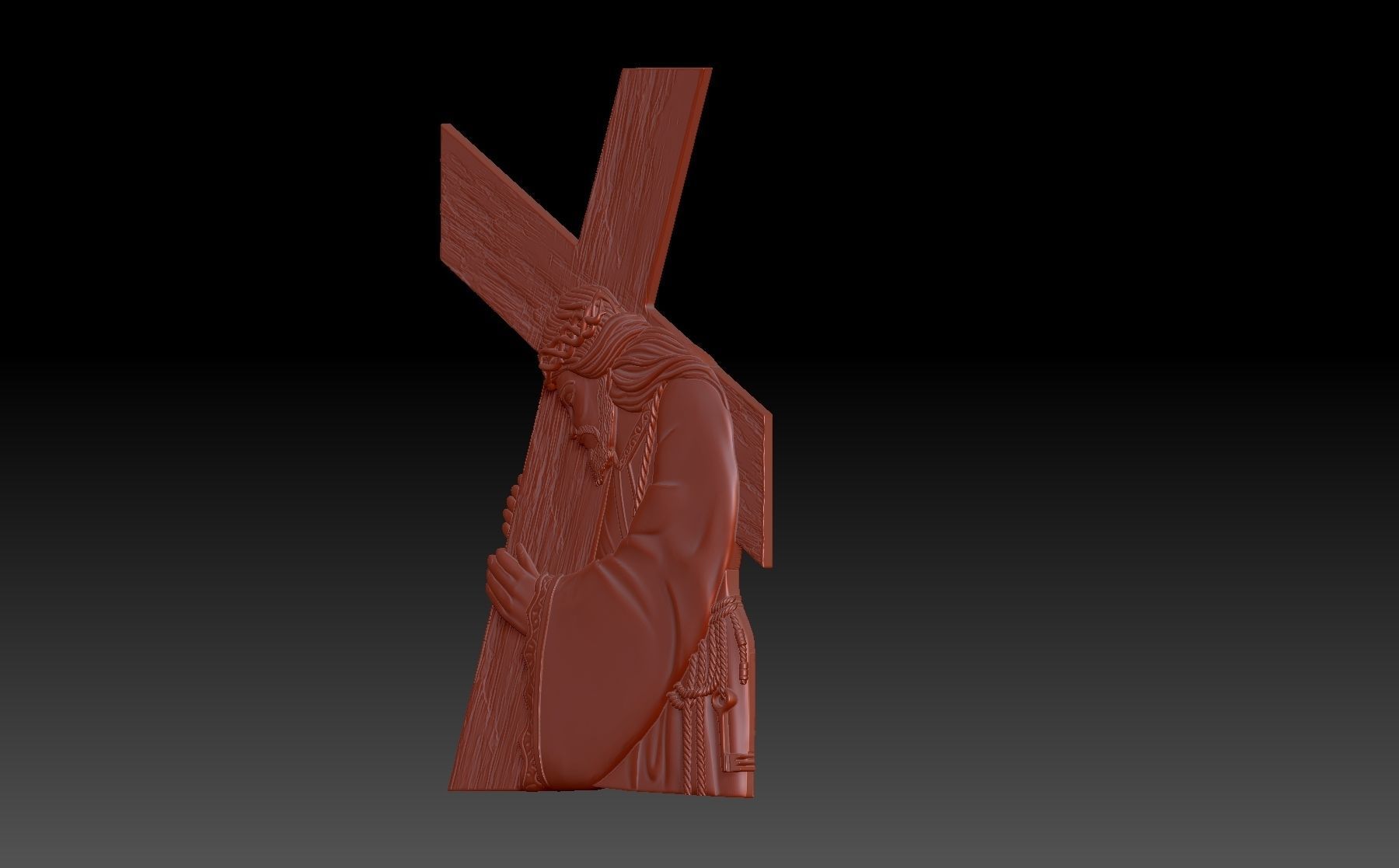 Carrying the cross 3D print model_6