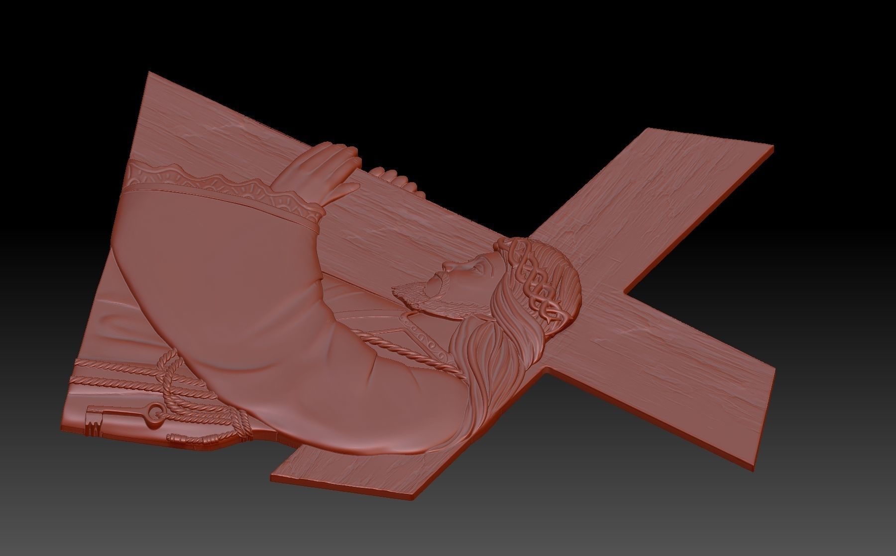 Carrying the cross 3D print model_9