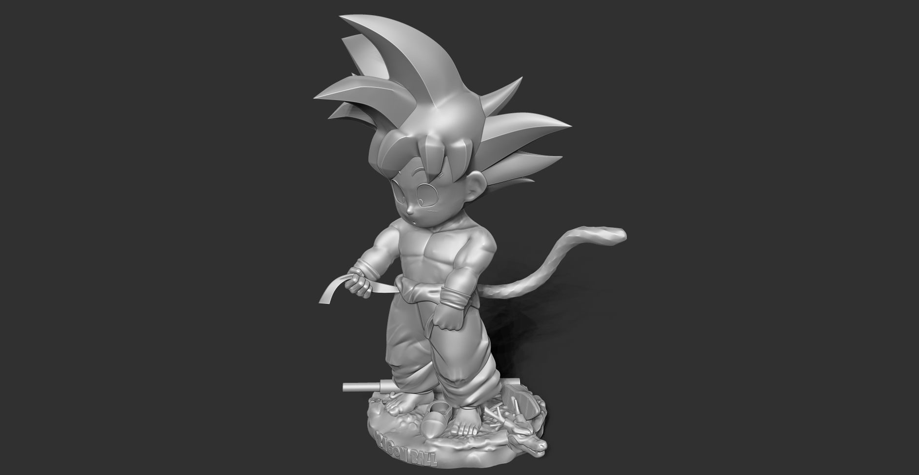 Kid Goku - Ready for fishing 3D print model_20