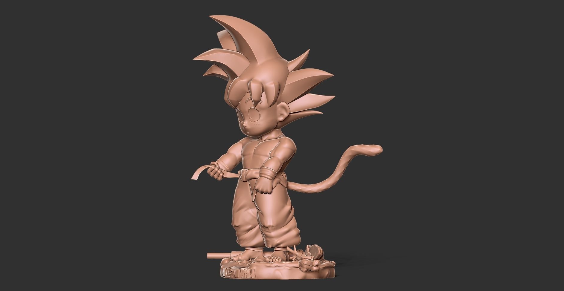 Kid Goku - Ready for fishing 3D print model_14