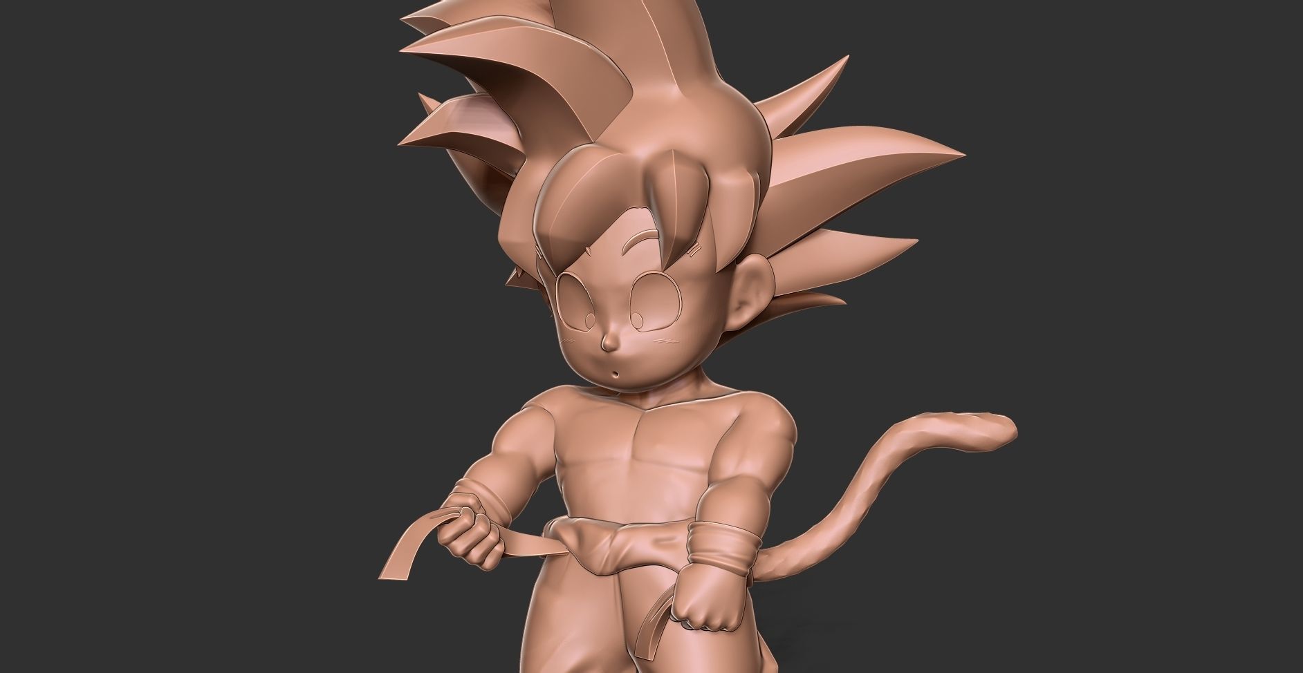 Kid Goku - Ready for fishing 3D print model_8