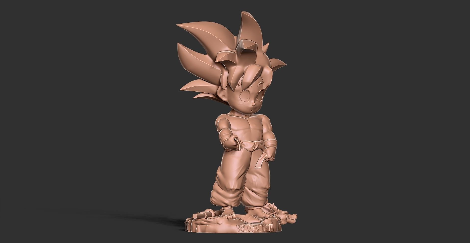 Kid Goku - Ready for fishing 3D print model_16