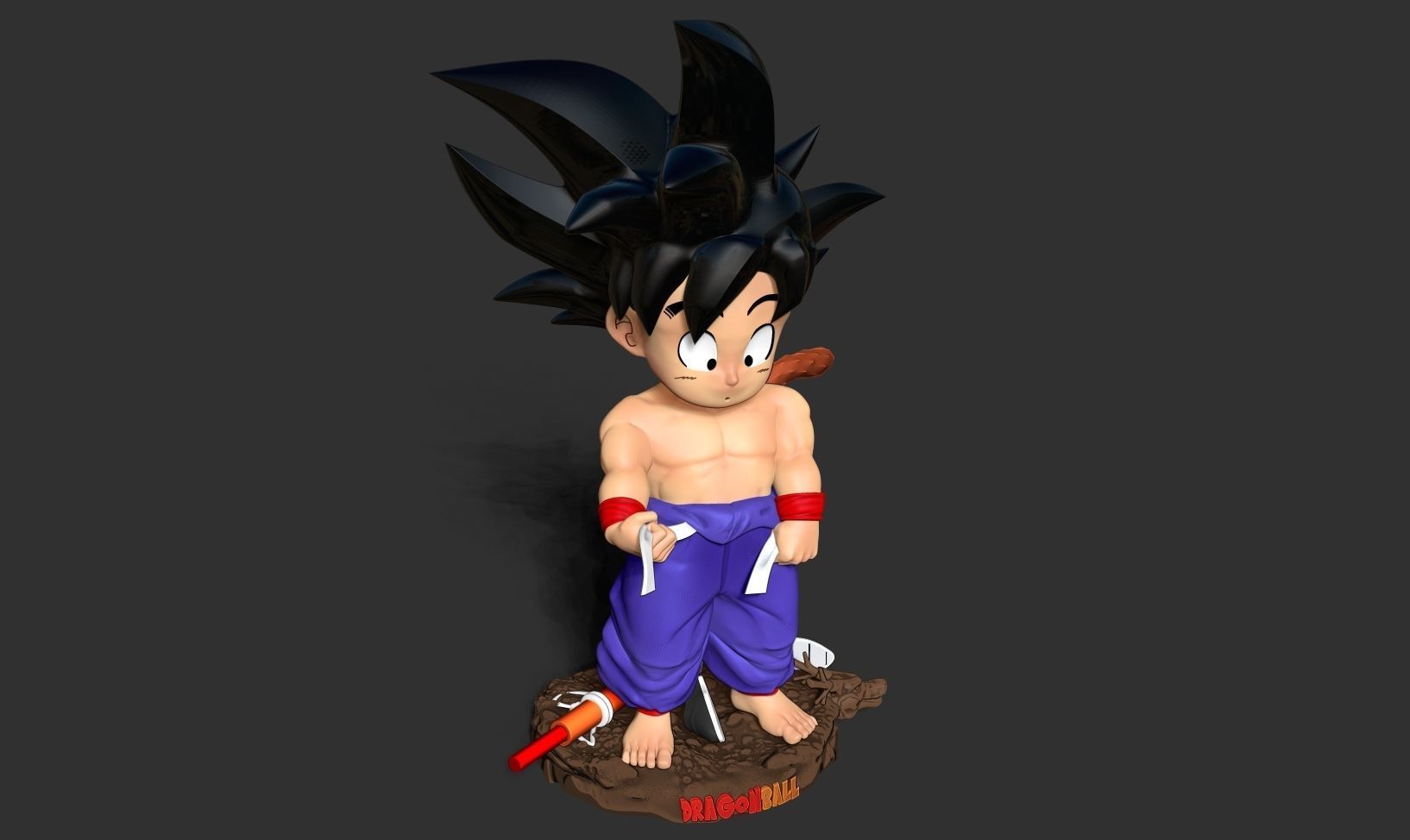 Kid Goku - Ready for fishing 3D print model_17
