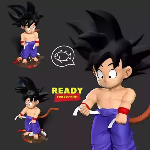 Kid Goku - Ready for fishing