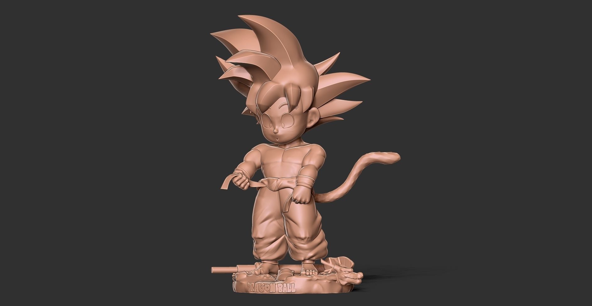 Kid Goku - Ready for fishing 3D print model_12