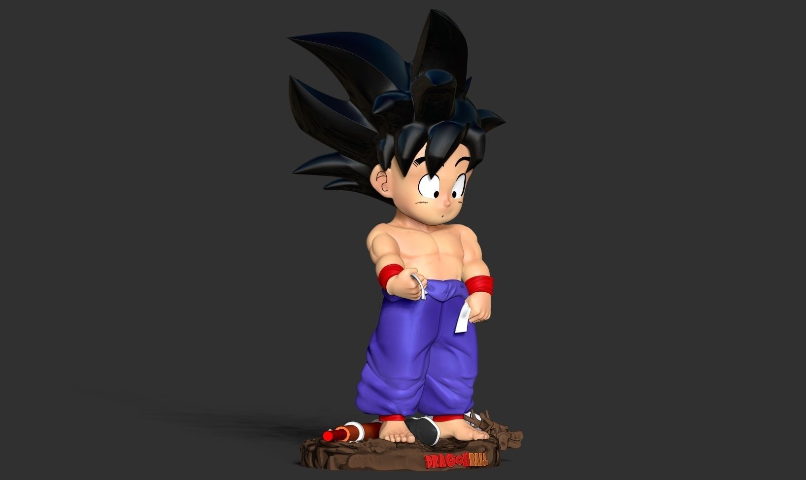 Kid Goku - Ready for fishing 3D print model_15
