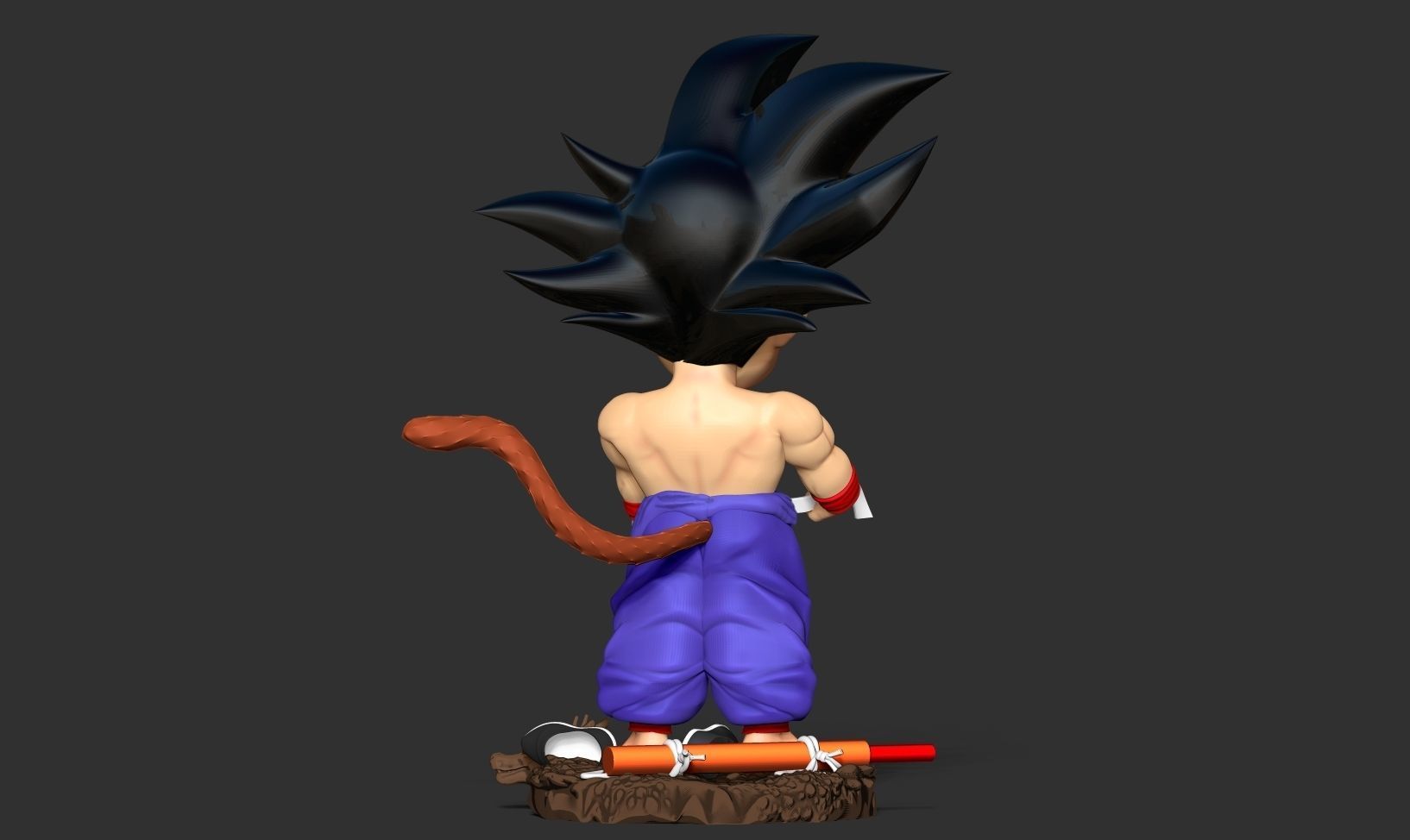 Kid Goku - Ready for fishing 3D print model_7