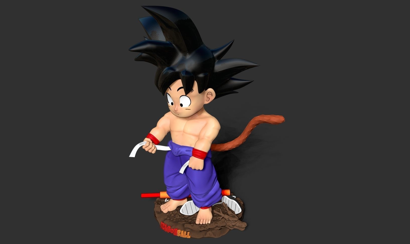 Kid Goku - Ready for fishing 3D print model_19