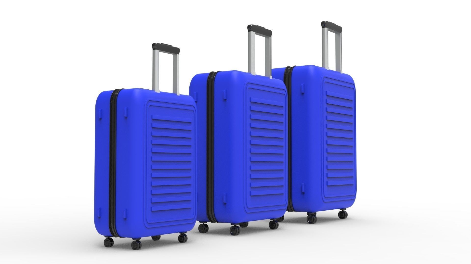 SUITCASE-BLUE three suitcases on wheels 3D model_25