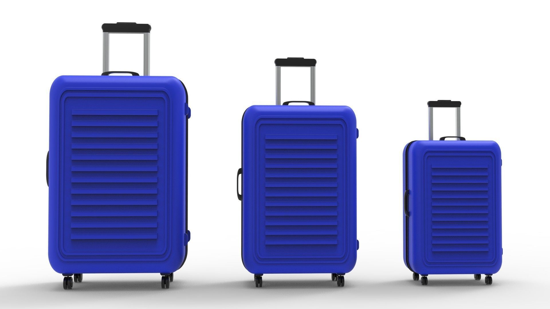 SUITCASE-BLUE three suitcases on wheels 3D model_40