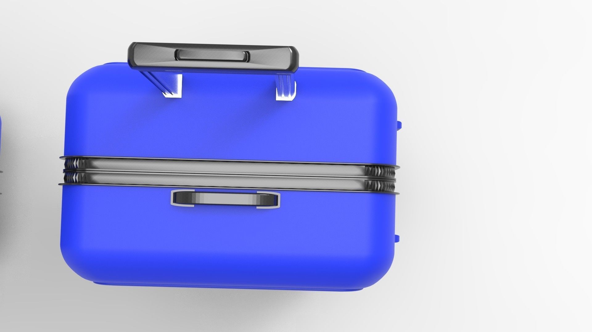 SUITCASE-BLUE three suitcases on wheels 3D model_12