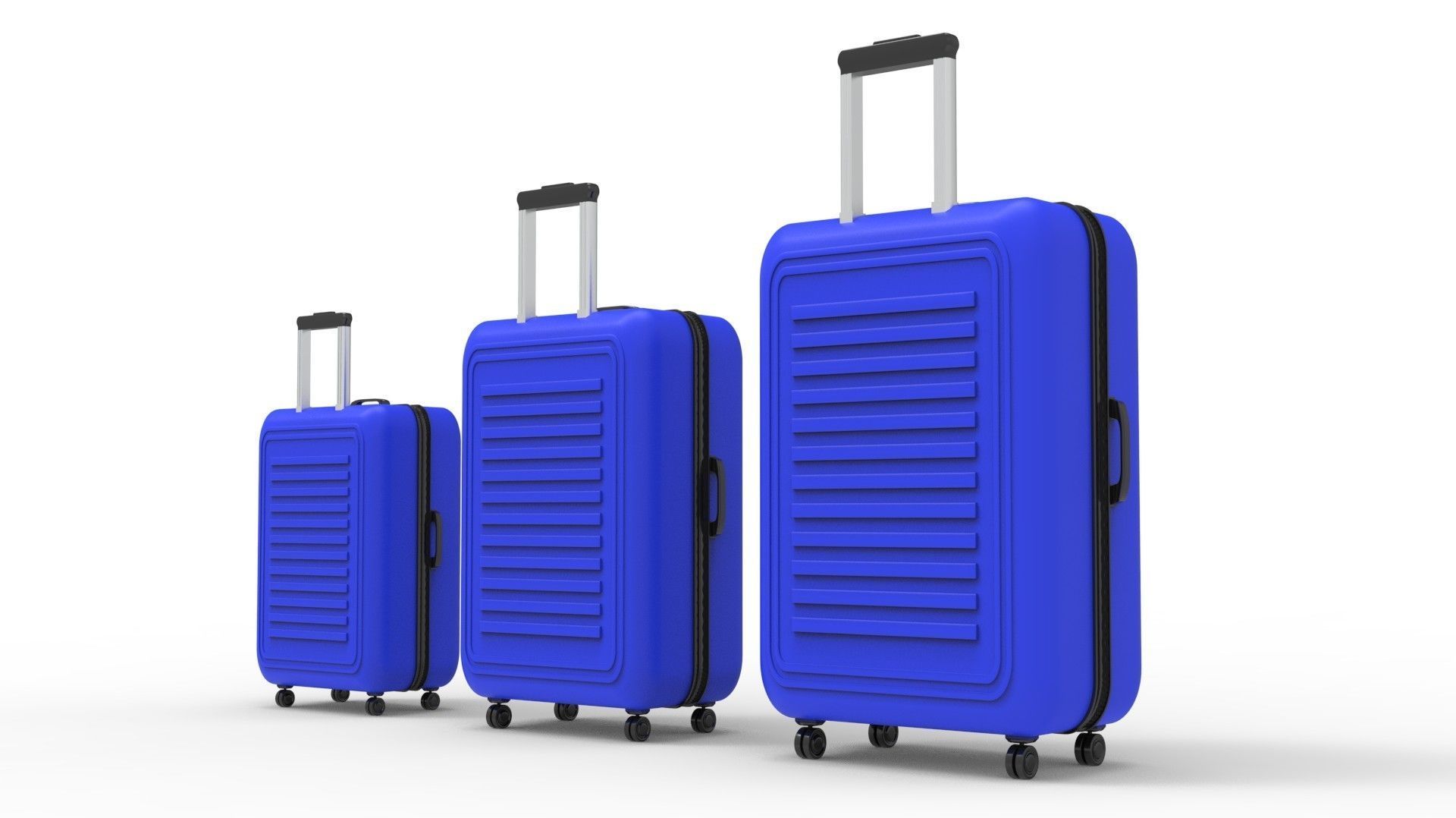 SUITCASE-BLUE three suitcases on wheels 3D model_28