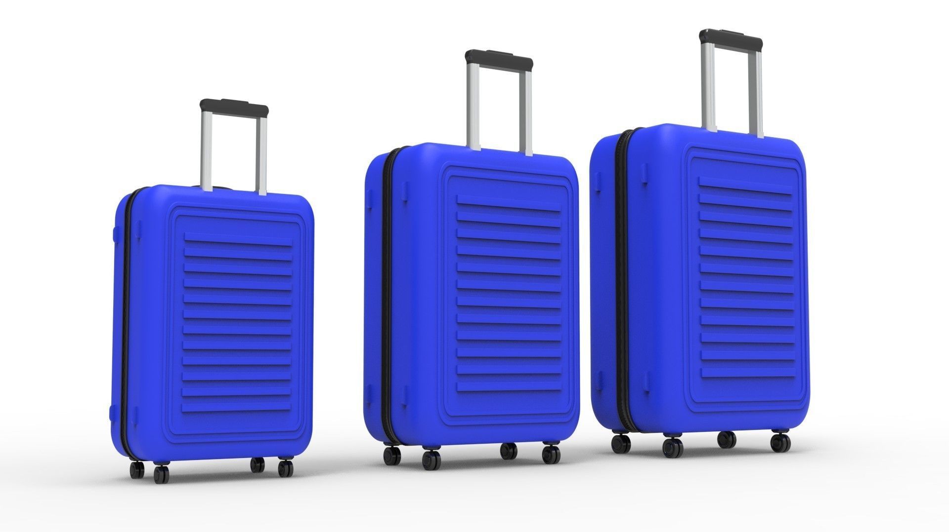 SUITCASE-BLUE three suitcases on wheels 3D model_26