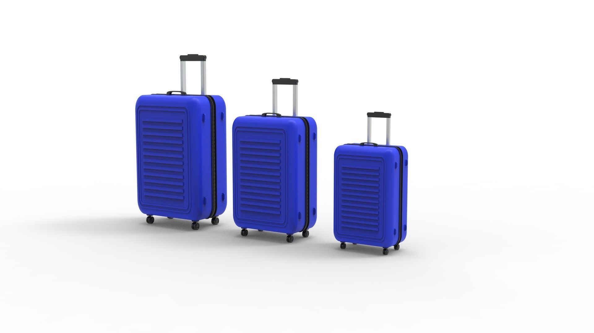 SUITCASE-BLUE three suitcases on wheels 3D model_43