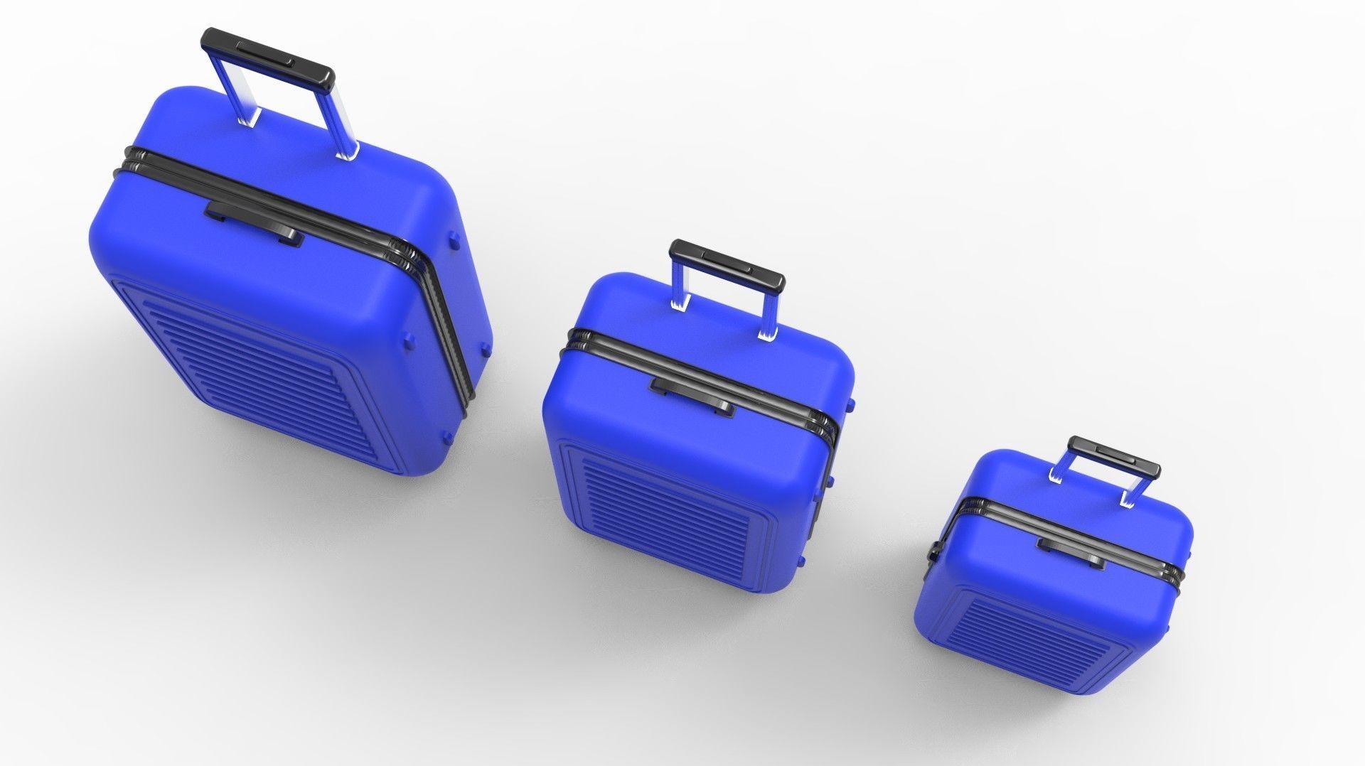 SUITCASE-BLUE three suitcases on wheels 3D model_37