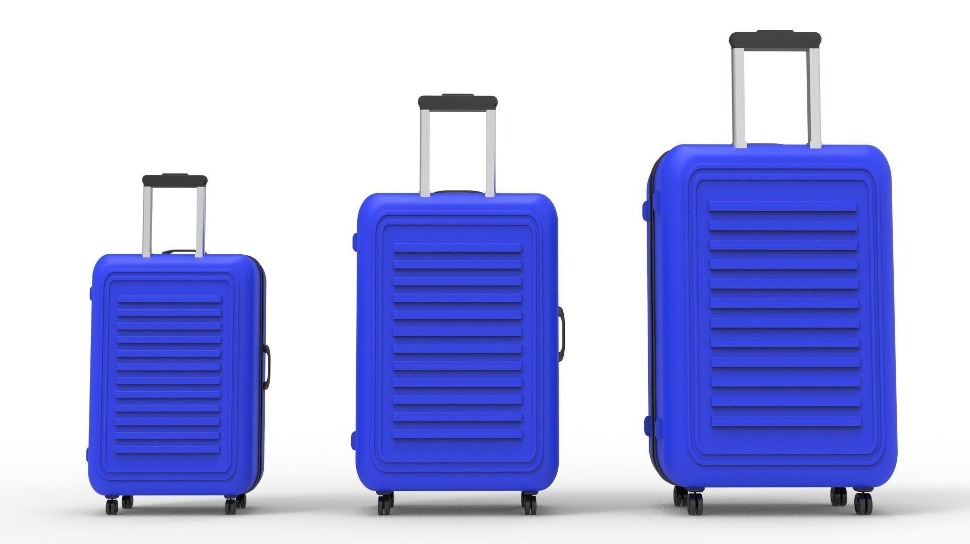 SUITCASE-BLUE three suitcases on wheels 3D model_27