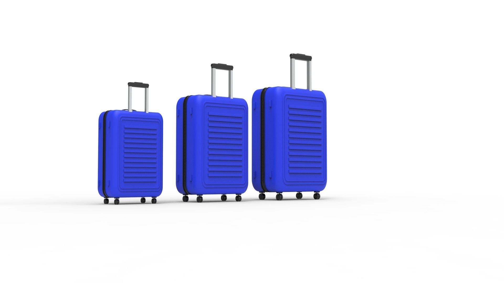 SUITCASE-BLUE three suitcases on wheels 3D model_50