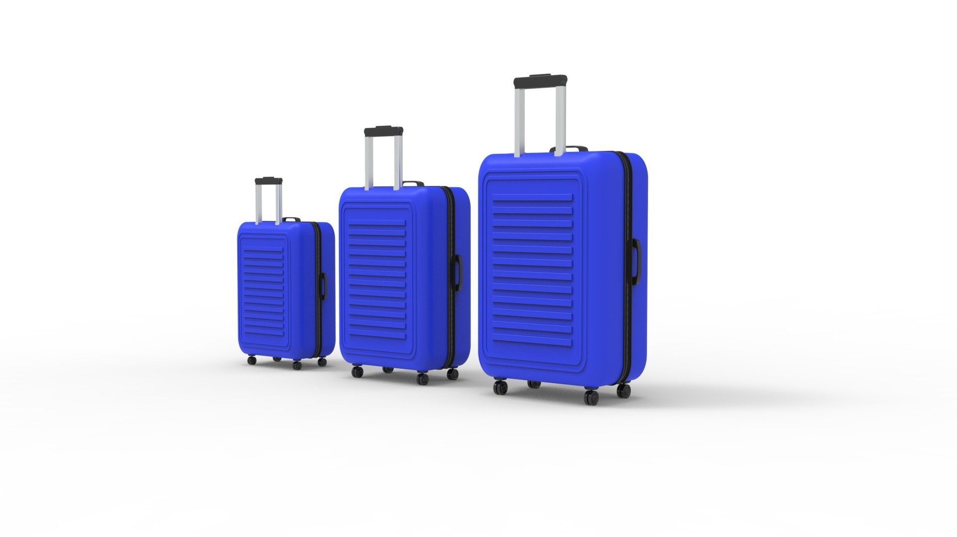 SUITCASE-BLUE three suitcases on wheels 3D model_20