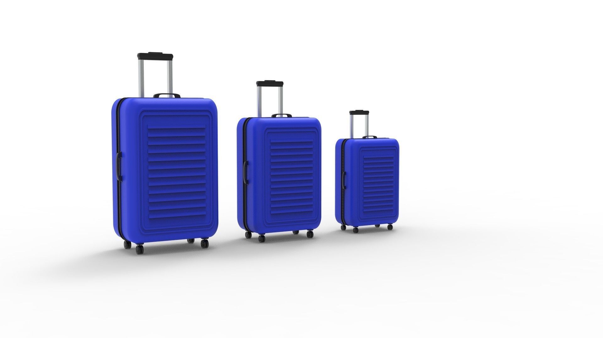 SUITCASE-BLUE three suitcases on wheels 3D model_18