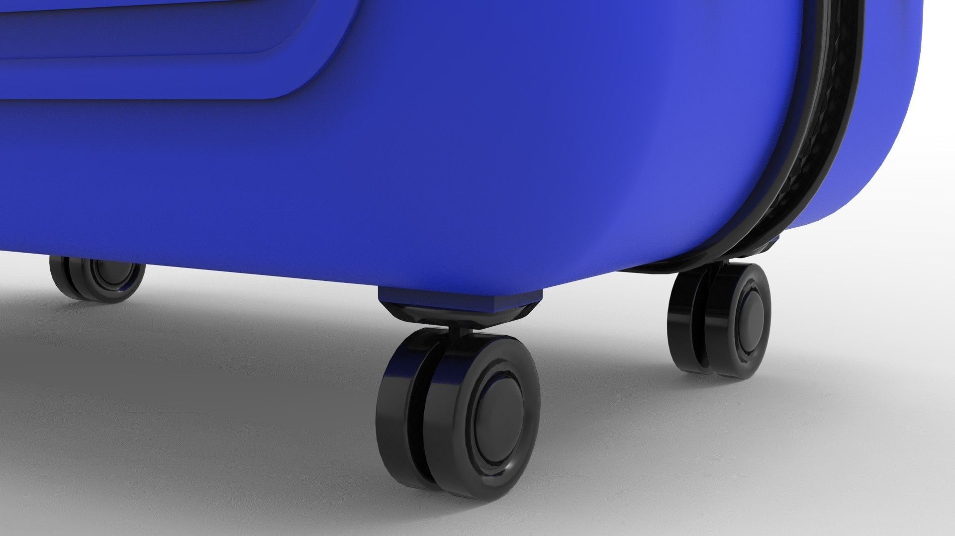 SUITCASE-BLUE three suitcases on wheels 3D model_46