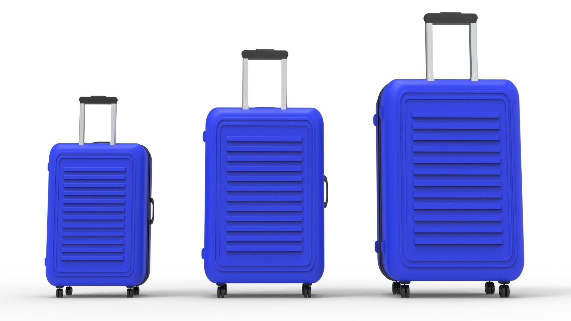 SUITCASE-BLUE three suitcases on wheels 3D model_42