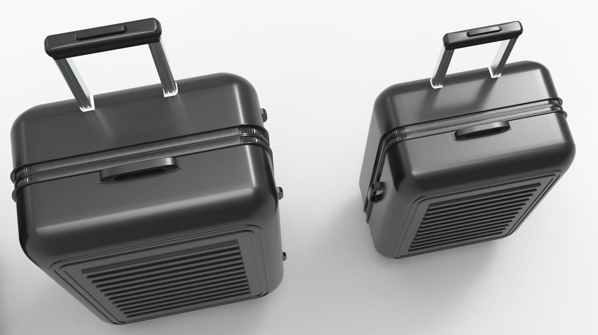 SUITCASE-BLACK three suitcases on wheels 3D model_55