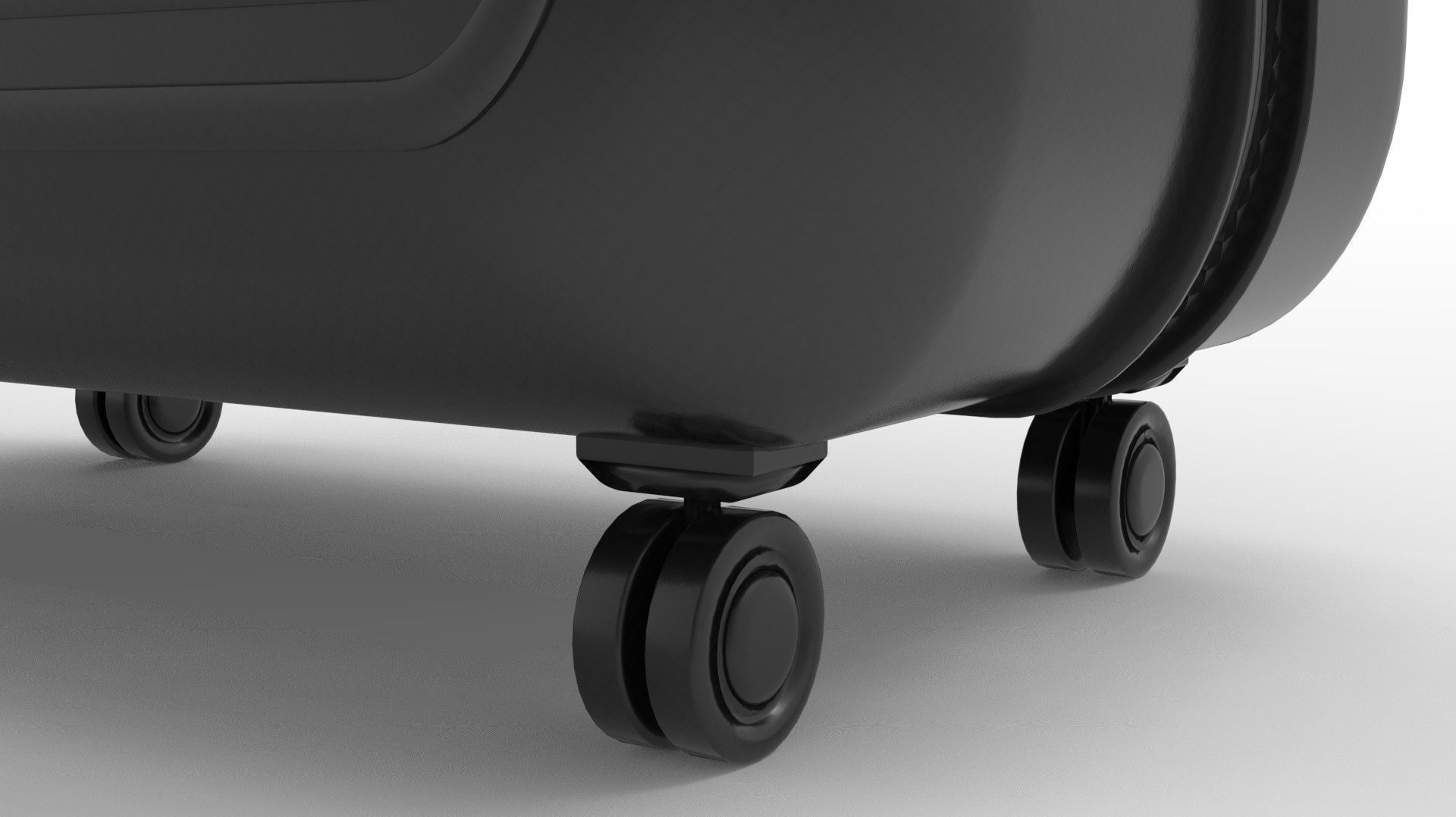 SUITCASE-BLACK three suitcases on wheels 3D model_58